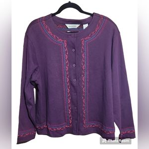 Beautiful Purple Cardigan, sz xl, NWT